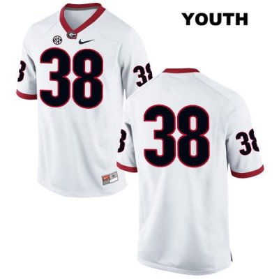Youth Georgia Bulldogs NCAA #38 Brandon McMaster Nike Stitched White Authentic No Name College Football Jersey EKL1154QY